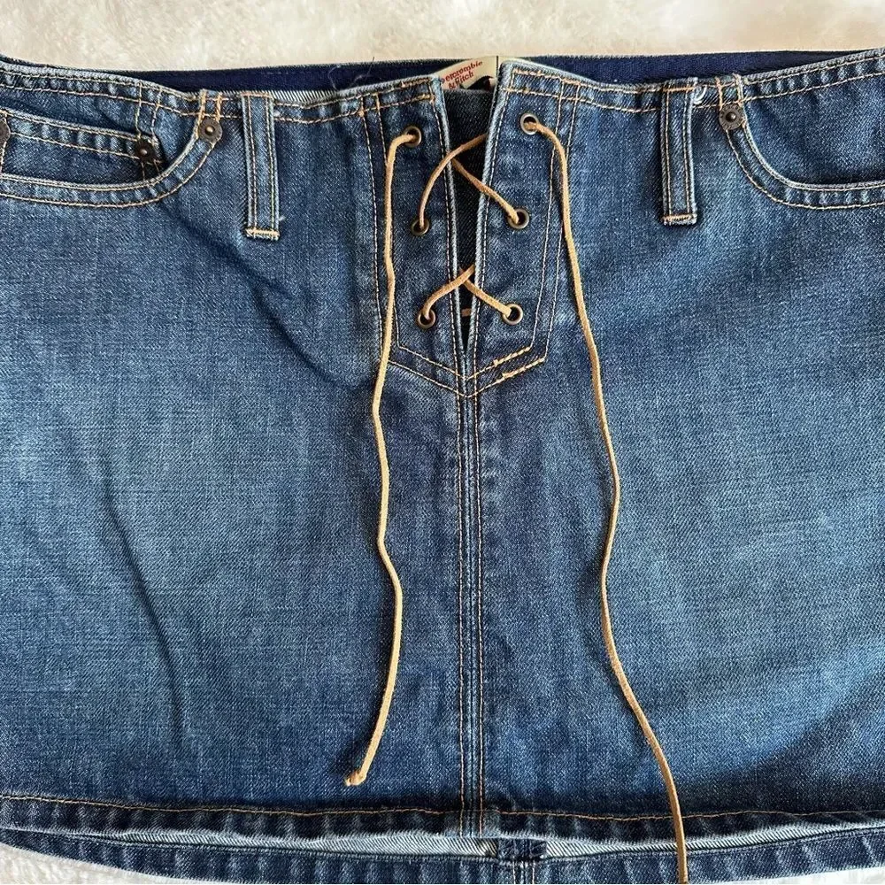 Abercrombie & Fitch Y2K Denim Mini Skirt Size 4